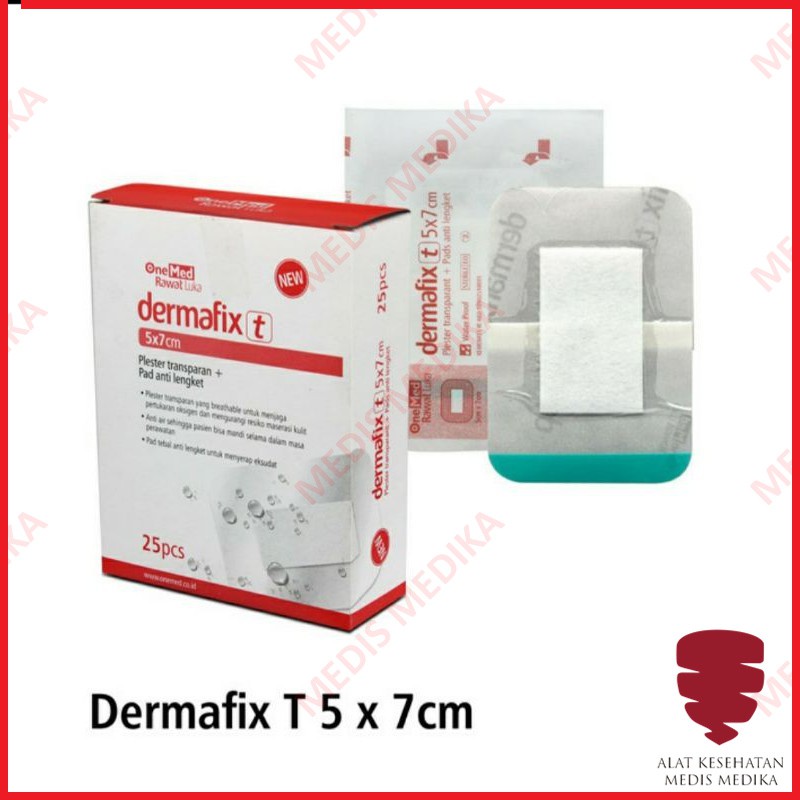 Dermafix T 5 x 7 cm Onemed Plaster Transparan 5x7cm Peralatan P3K Plester Luka Sesar Anti Air Bening 5x7 7cm