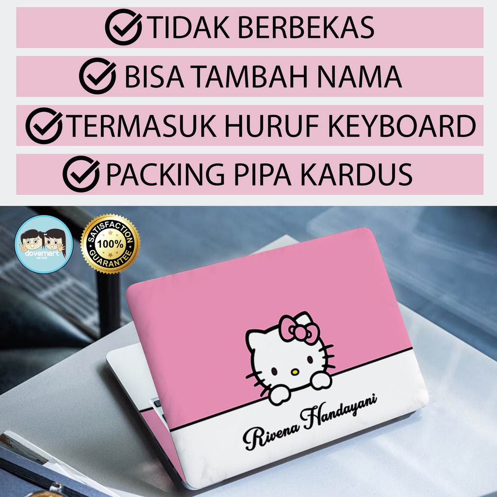 Garskin Skin Stiker  Laptop  Full Body Hello Kitty Murah  