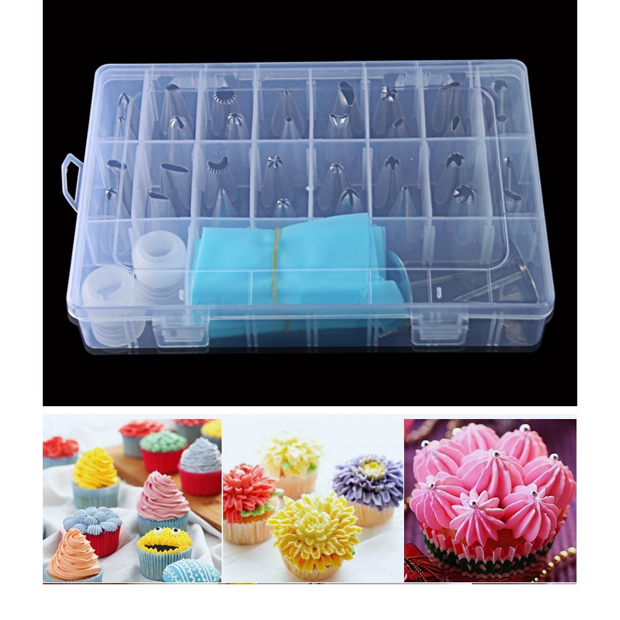 [LOGU] Spuit penghias kue, Set penghias cream bunga kue