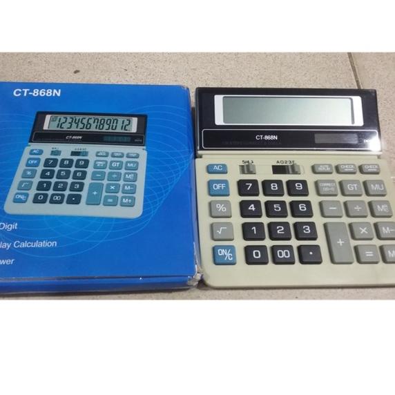 

Terbaik! KALKULATOR 16 CM CT868 2 POWER 12 DIGITS + AUTO REPLAY+ CHECK +CORRECT .