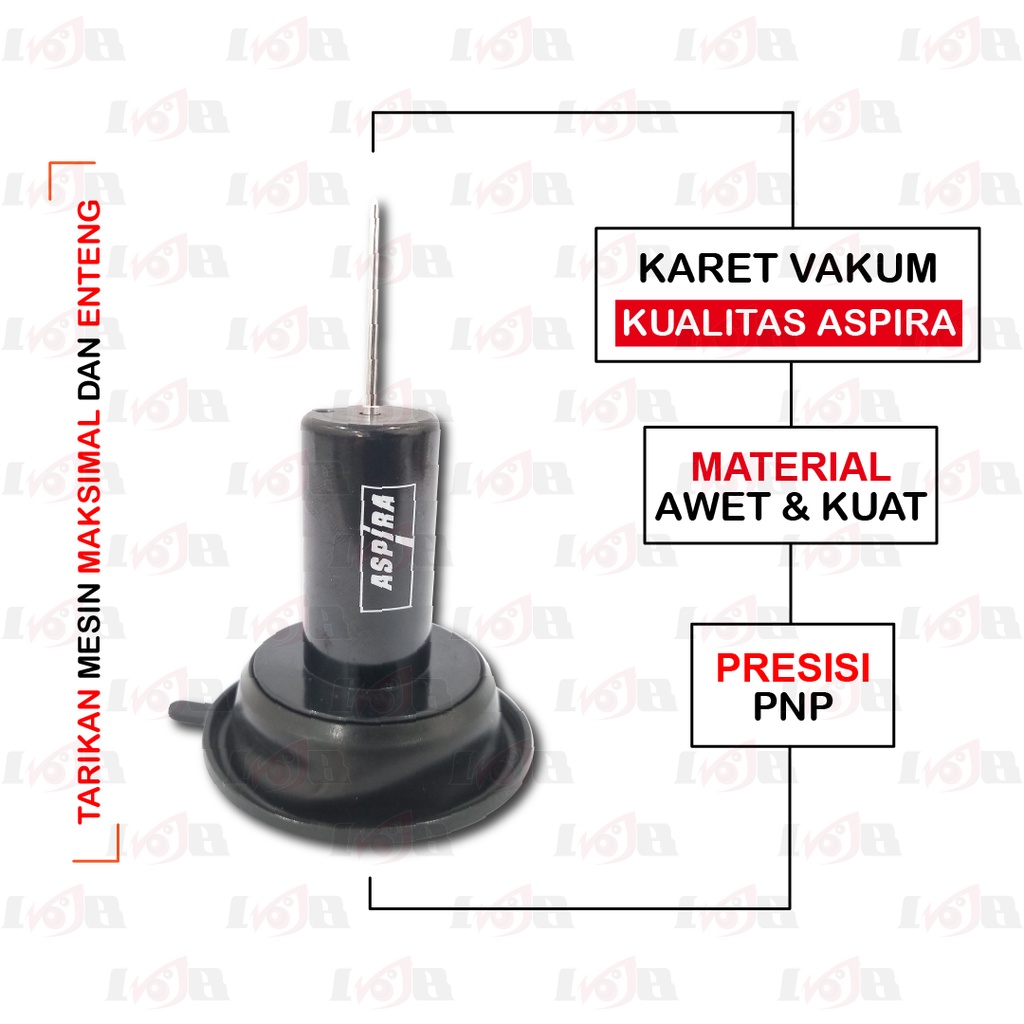 Aspira Karet Vakum Mio Fino 5TL Vacum+Per Sol Diafragma Karburator Mesin Motor matic