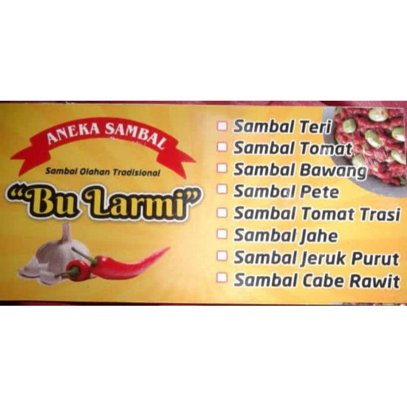 

Aneka Olahan Sambal Tradisional Homemade "Bu Larmi
