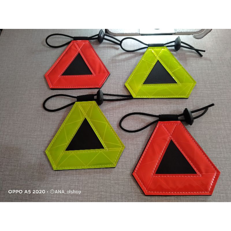 Triangle reflektor sepeda acesoris sepeda reflektor segitiga lampu sepeda