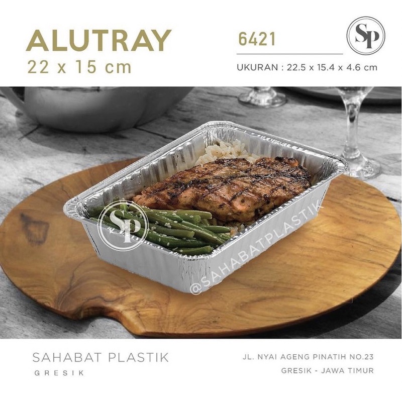 10pcs ALUMINIUM FOIL 6421 / ALUTRAY KOTAK BESAR