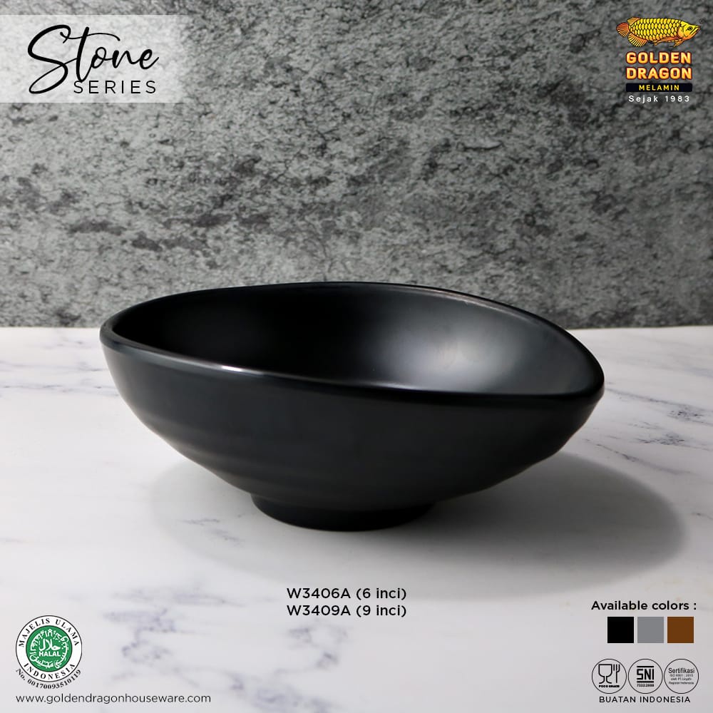 Mangkuk Melamin Golden Dragon W3406-A / W3409-A