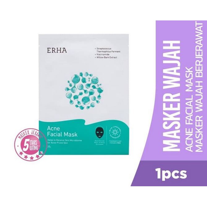 Erha Acne Facial Mask 1 pcs - Masker Wajah Jerawat