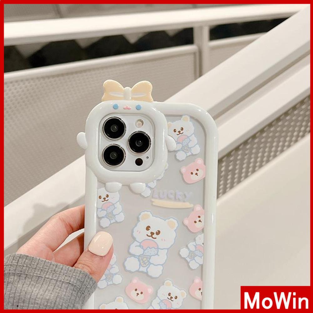 iPhone Case Silicone Soft Case Clear Case Airbag Shockproof Protection Camera Shiny Feel Bear Cute Cartoon Compatible For iPhone 11 Pro Max 13 Pro Max 12 Pro Max 7Plus xr XS Max