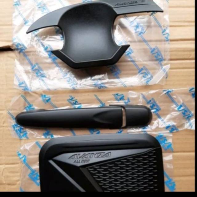 Paket outer handle pintu dan tank cover all new Avanza 2012-2019 hitam