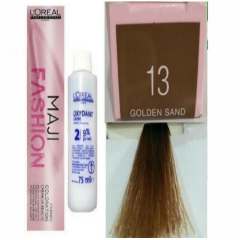 Cat rambut loreal MajiFashion no 13( Golden Sand)