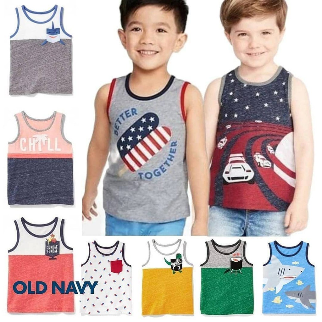 Kaos Singlet Kutung TankTop Anak Laki laki Old navy 1-5 Y