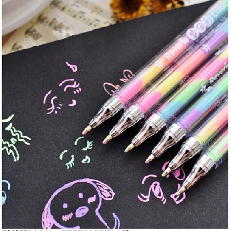 (LUCKID) 1pc Pulpen / Bolpoin / Highlighter Desain Lucu 6 Warna