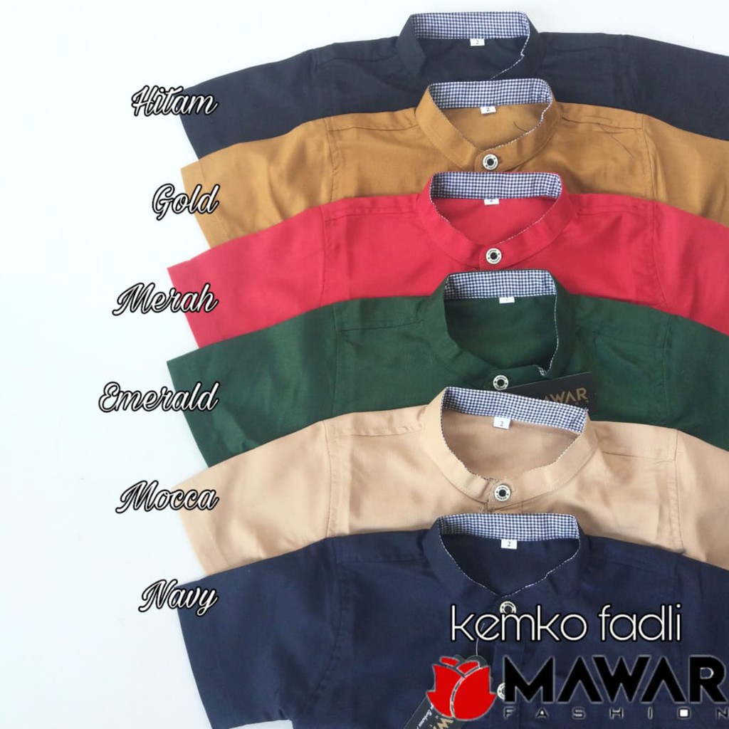 Kemko Fadli Umur 0-12 tahun / Kemeja Koko Anak Premium