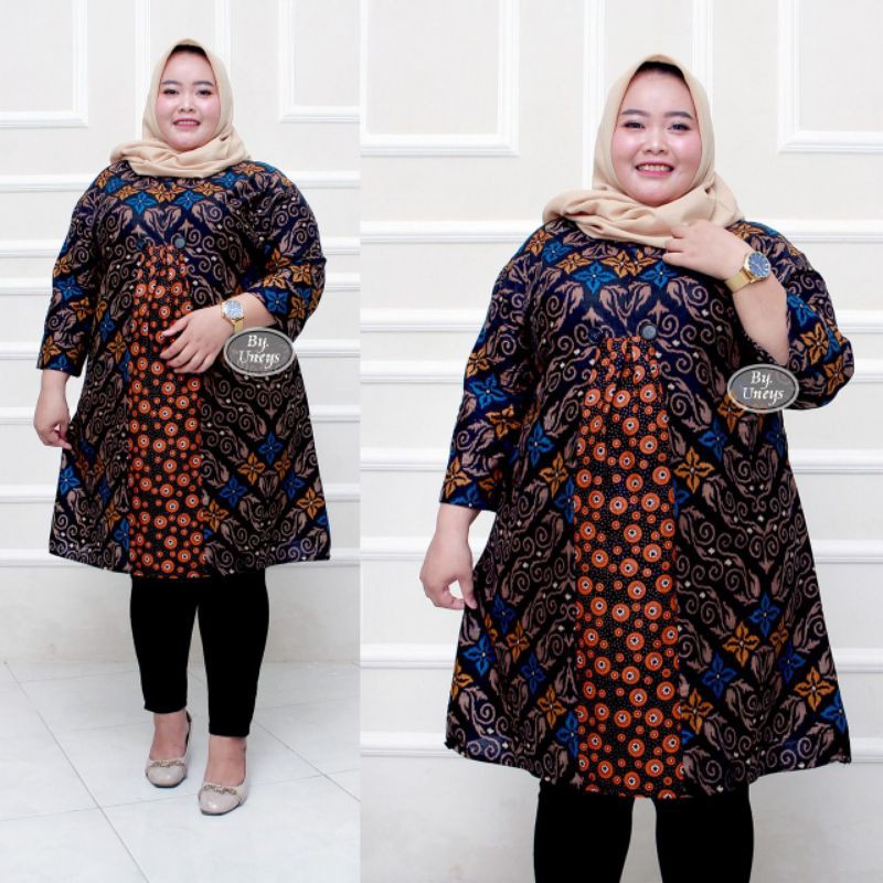 Baju Batik Wanita Ukuran Jumbo Baju Batik Jumbo Tuni Batik Shopee Indonesia