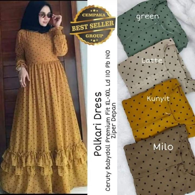 polkari dress by cempaka clothing