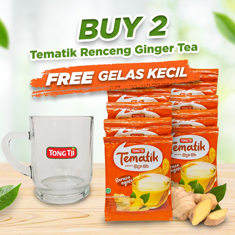 Bundling Beli 2 Tematik Ginger Tea Renceng Gratis Gelas Kecil