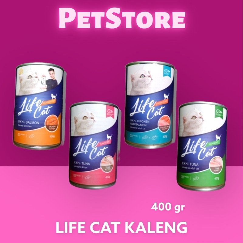 PROMO NEW: LIFE CAT KALENG Kitten Adult 400gr Lifecat wet food kucing kaleng Image 3