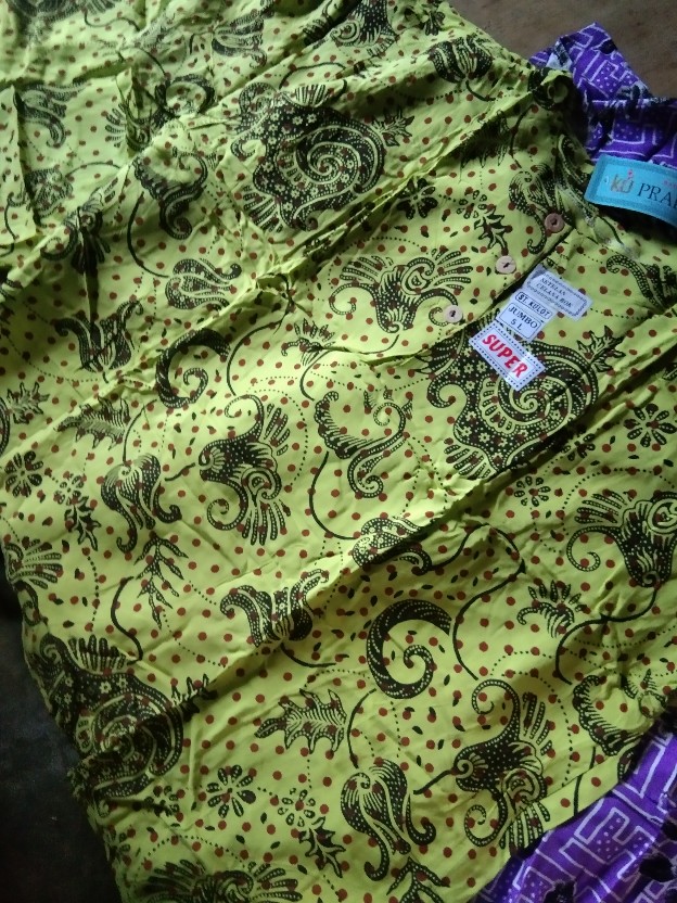 Stelan Batik Kulot Super Jumbo 5l Ld 140 Kencana Ungu Prabu