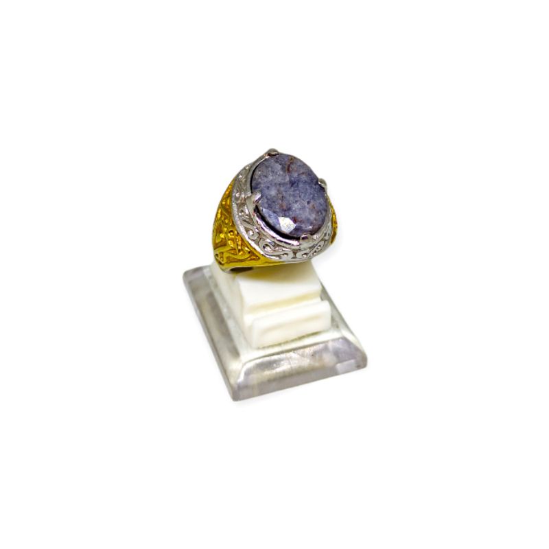 Cincin Natural Blue Sapphire Africa Oval Cut Gemstone