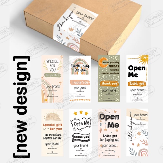 

Box Packaging Hampers Stiker Segel Custom 4x7