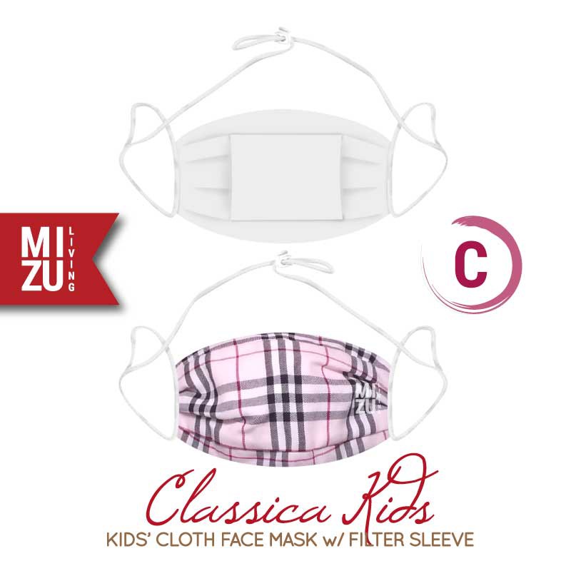 [SALE] MIZU CLASSICA KIDS Cloth Face Mask Masker Anak Kain Corak 3 Ply Sarung Filter NON-MEDIS-C