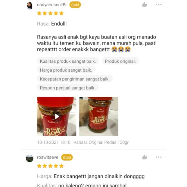 SAMBAL ROA ASAP/SAMBEL ROMAJU - BOTOL 130g