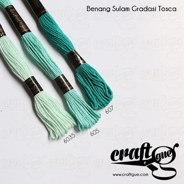 Benang Sulam Rose Gradasi  TOSCA  BLUE Shopee Indonesia