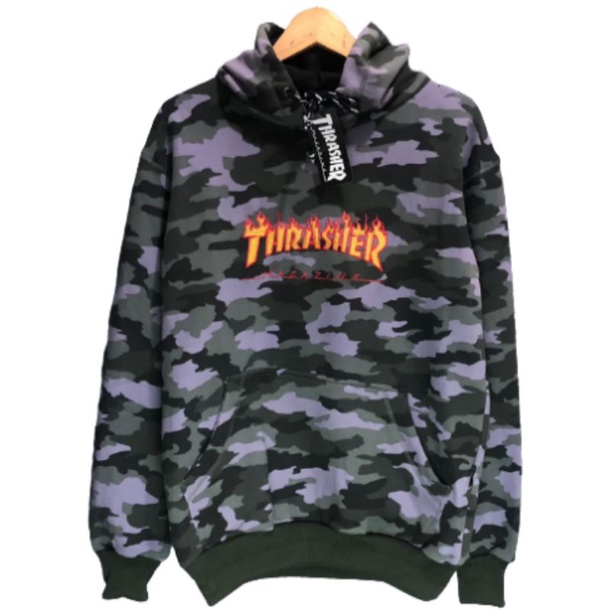 SWEATER HOODIE CAMO THRASHER PREMIUM OVERDEX