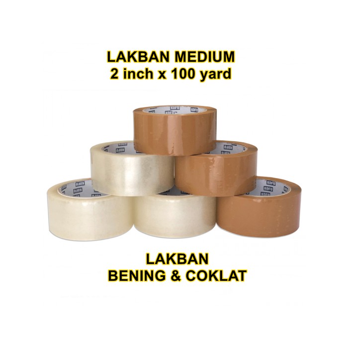 

Lakban coklat bening medium 2 inch ecer - 1011