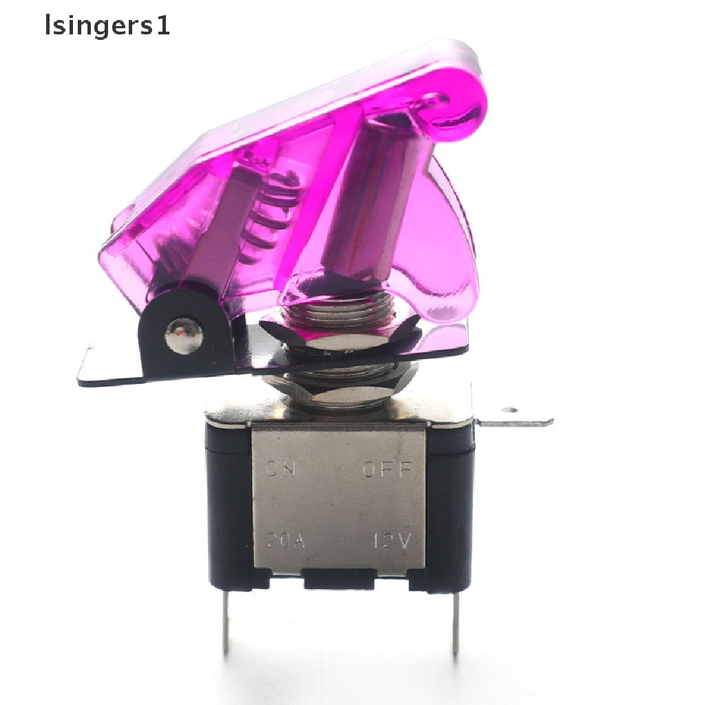 (lsingers1) Saklar Toggle Switch Flip Up 12V Dengan Lampu Led Untuk Mobil / Truk / Pesawat