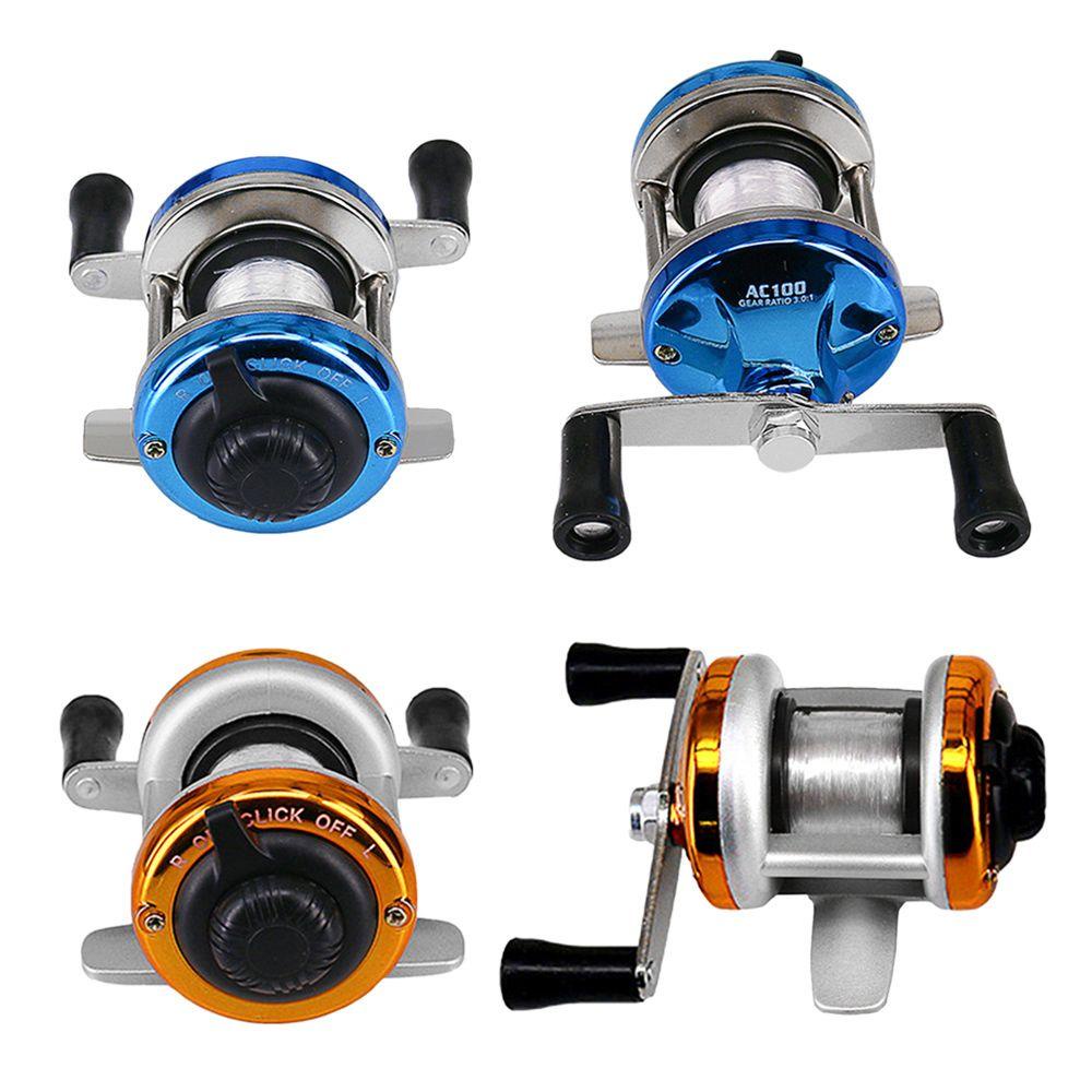 Suyo Ice Fishing Reel / Penggulung Senar Pancing Mini Bahan Metal 2 Warna