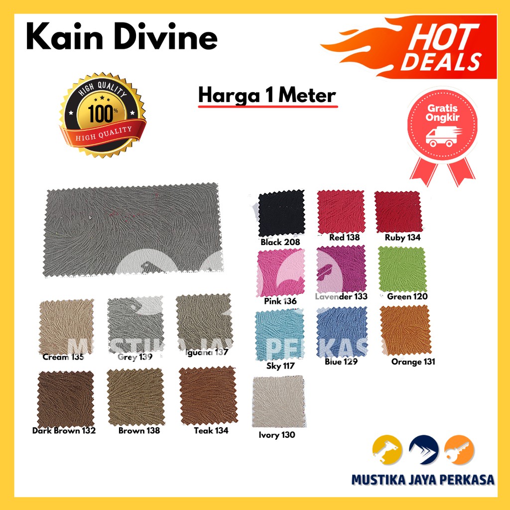 Bahan Kain Sofa Stool Puff Divine Kain Motif Beludru Bukan Oscar Hikaron Divine Jasmine