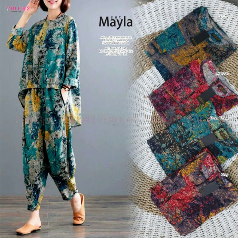 MAYLA Set (Blouse &amp; pants) By Alila