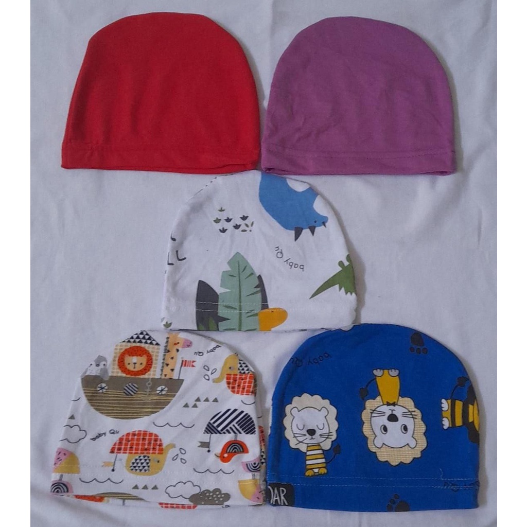 5 PCS topi bayi baru lahir BABY QU