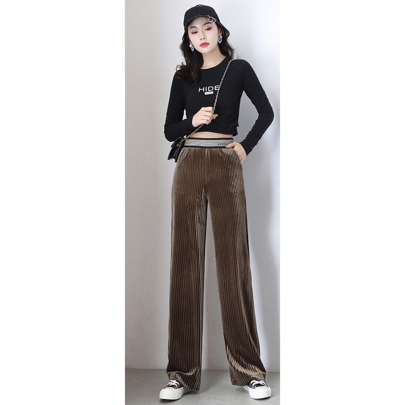 Seri Warna Long Velvet Pleated Pants