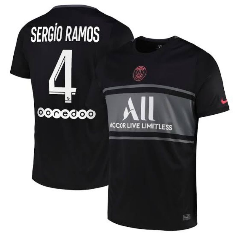 JERSEY PSG 3RD 2021/2022 PLUS NAMESET SERGIO RAMOS KUALITAS GRADE ORI