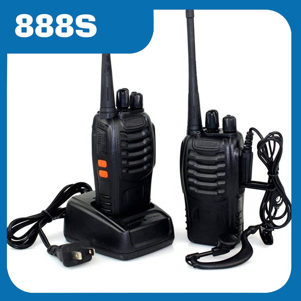 Jual HT 2 unit HT 888S 3-5KM Handy Talky Walkie Talkie Radio dua arah