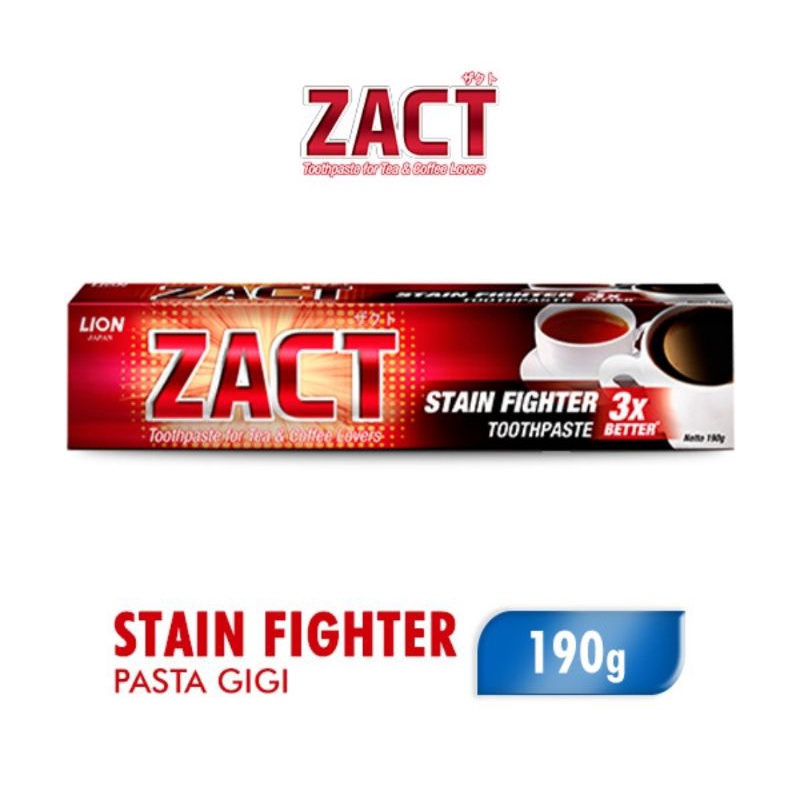 ZACT Pasta Gigi 190gr Odol Perokok Minum Kopi Tea Coffee Lovers