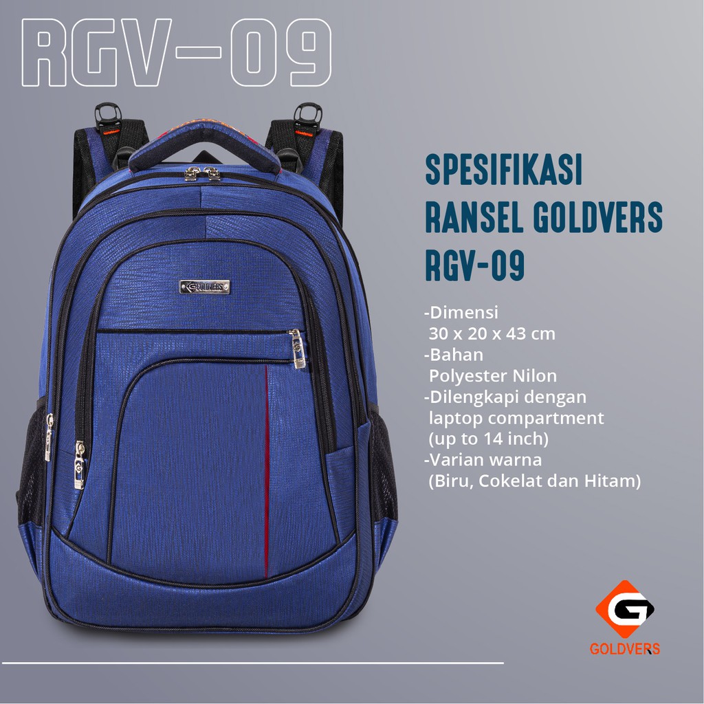 Tas Ransel Pria POLO Goldvers Tas Laptop 14 inch Backpack Kerja Original Import - Kreativo