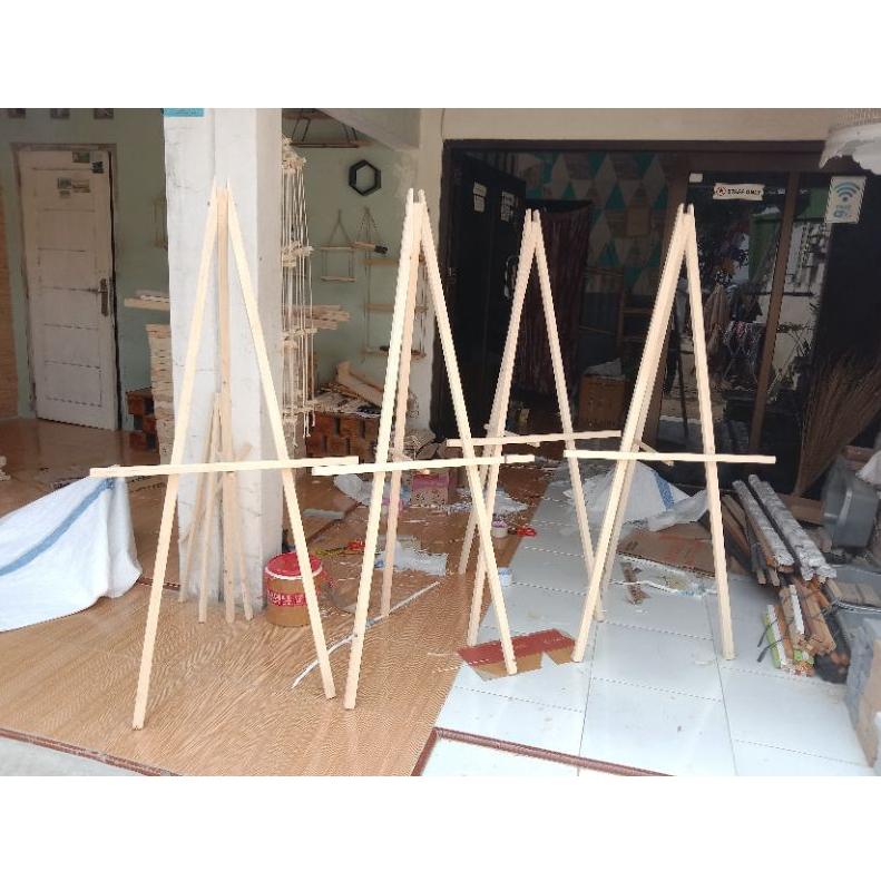 

DISKON SPESIAL⚡ Wooden easel 120 cm/Standing tripod kayu/stand lukis