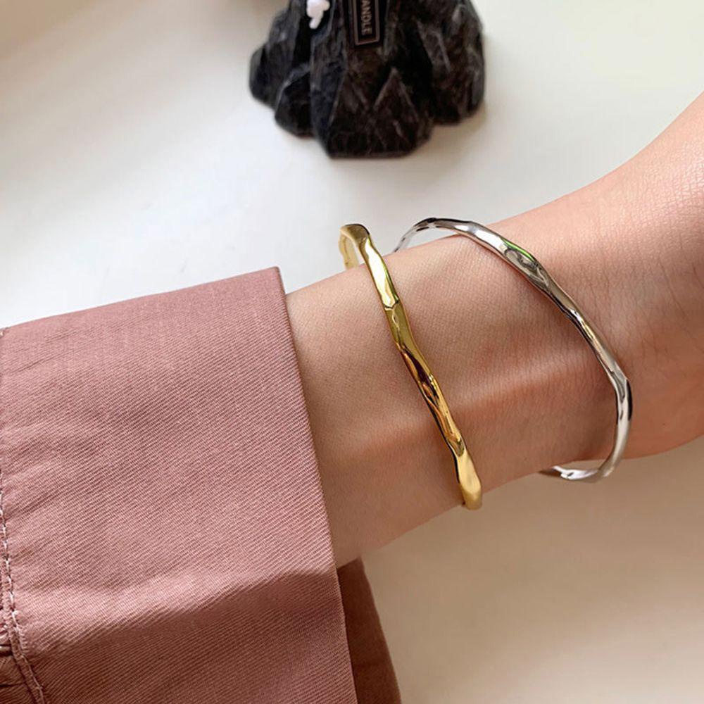 Mxbeauty Wanita Open Bangle Fashion Adjustable Halus Cekung-convex Cewek Manset Bangles