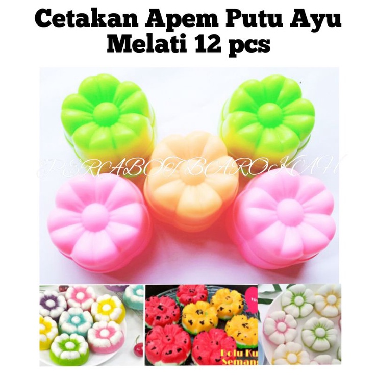 Jual 12pcs Cetakan Melati 1lusin Putu Ayu Puding Talam Jeli Agar Tahu