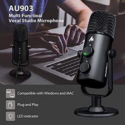 MAONO FAIRY AU-903 USB Condenser Microphone Podcast Zoom Recording