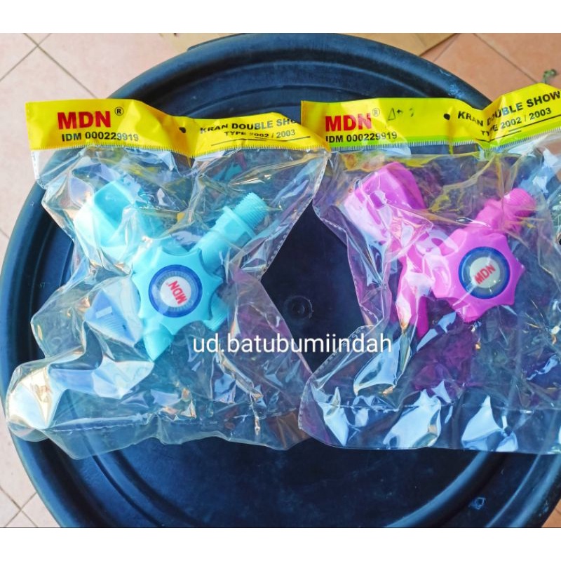 Kran Double Shower Plastik / Keran Plastik / Kran Cabang MDN