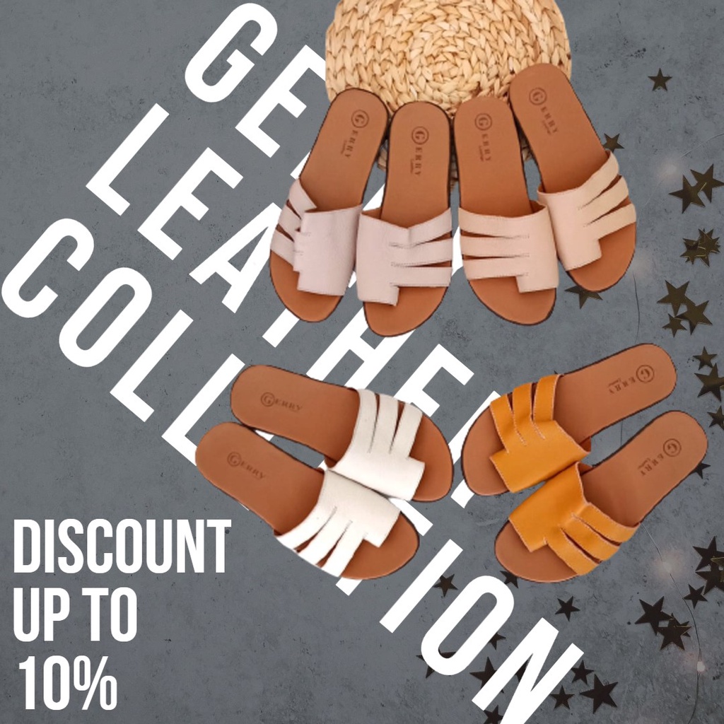 Sandal Kulit Wanita Model Jepit Jempol - Gerry Leather