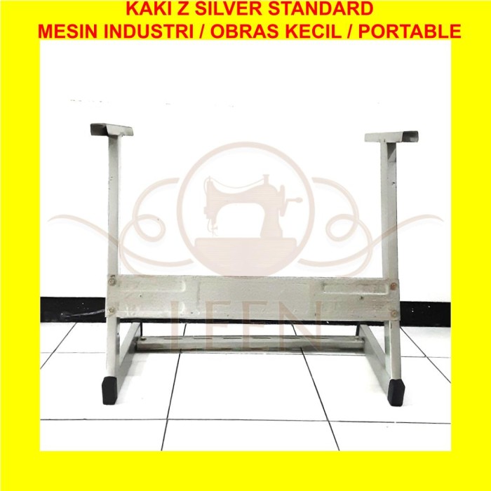 Kaki Mesin Jahit Industri/ Obras Kecil Portable Z Silver Standard LEEN