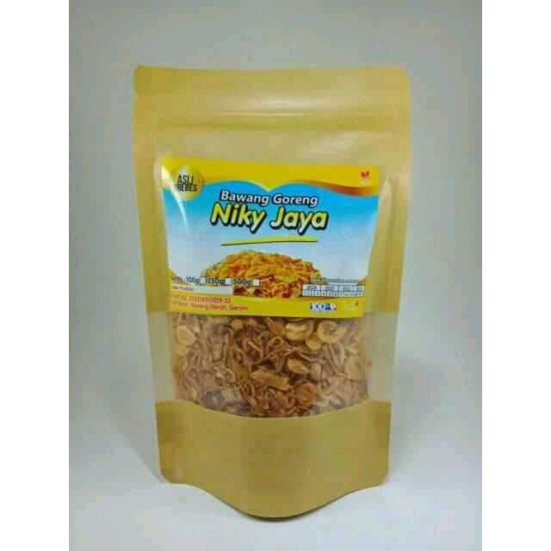 

bawang goreng original asli brebes niky jaya 100 & 150gr....