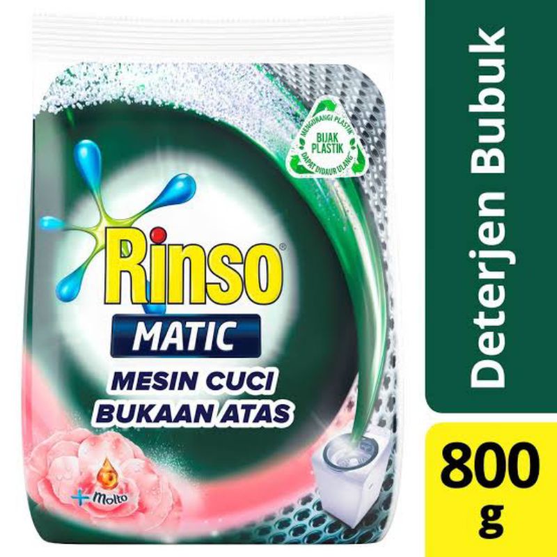 Jual Detergen Bubuk Rinso Matic Top Load Bukaan Atas 800gr Indonesia