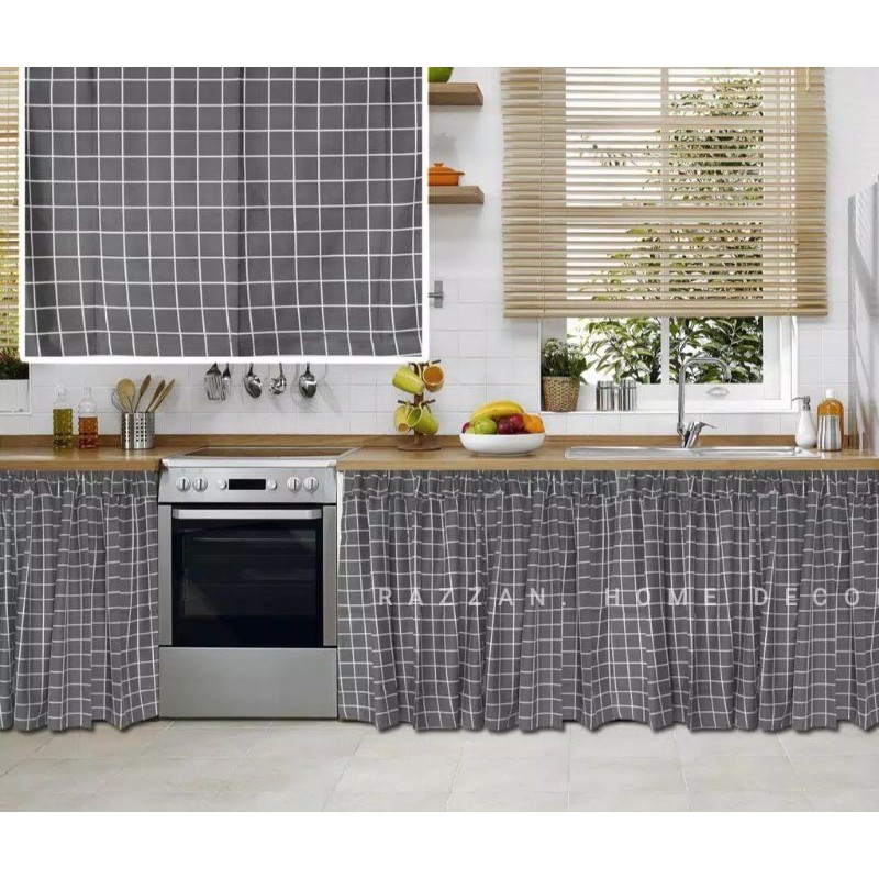 custom Gorden Gordeng Tirai Hordeng kecil/gorden kolong dapur