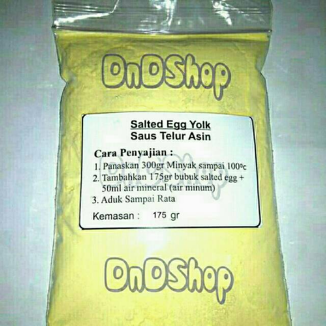 

Salted Egg Yolk powder/Bubuk Saus Telur Asin 175gr (Tanpa Pengawet)