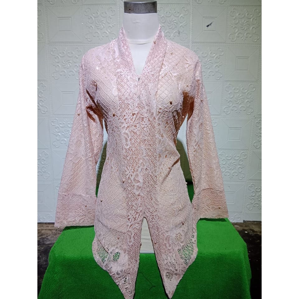 kebaya encim modern mutiara//kebaya kartini brokat//atasan brokat//kebaya brokat murah